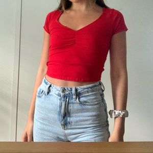 Red Brandy Melville Crop Top